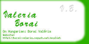 valeria borai business card