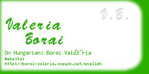 valeria borai business card